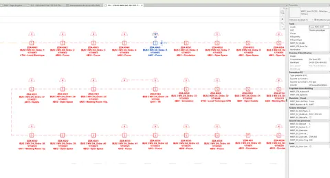 Synoptique de sécurité incendie (SDI) avec paramètres détaillés sous Revit